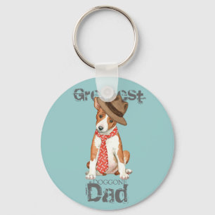 Basenji Dad Key Ring