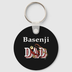 basenji dad Keychain