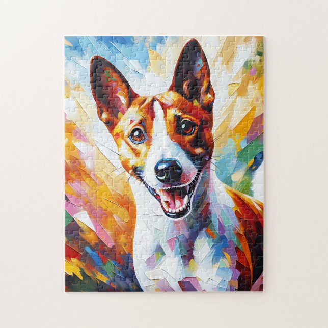 Basenji Dog Acrylic Print Dog Lover Gift Jigsaw Puzzle (Vertical)