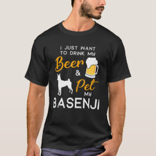 Basenji Dog Beer Lover Owner Christmas Birthday Gi T-Shirt