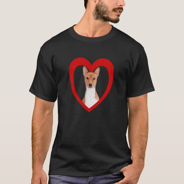 Basenji Dog Heart  Kongo Terrier Basenji  2 T-Shirt (Front)
