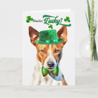 Basenji Dog Lucky St Patrick's Day