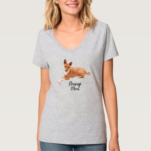 Basenji Dog Mom  T-Shirt (Front)