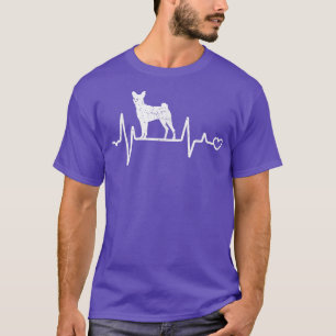 Basenji dog owner funny pet loverHEARTBEAT art  T-Shirt