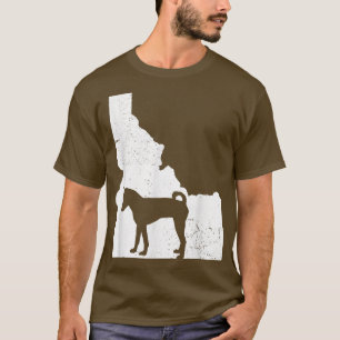 Basenji dog owner funny pet loverIDAHO's map art T-Shirt