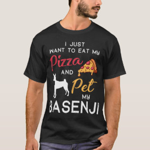 Basenji Dog Pizza lover owner Christmas Birthday G T-Shirt