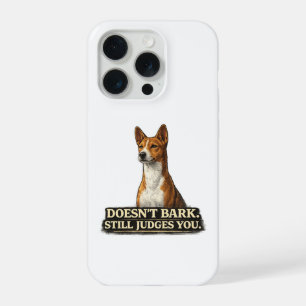 Basenji Dog Shirt – Doesn’t Bark Still Judges You iPhone 15 Pro Case