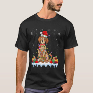 Basenji Dog Wearing Santa Hat Basenji Dog Lover Ch T-Shirt