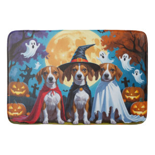 Basenji Dogs Pumpkin Halloween Funny Bath Mat