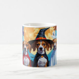 Basenji Dogs Pumpkin Halloween Funny Coffee Mug