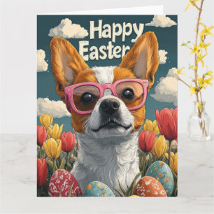 Basenji Easter Eggs Card