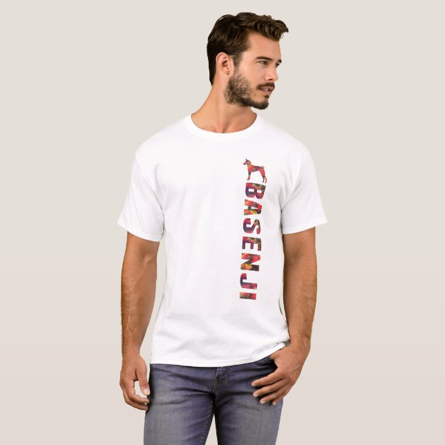 Basenji Geometric Pattern Graphic Tee Multi (Front Full)