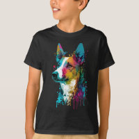 Basenji - Graffiti Neon Ink Splash