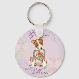 Basenji Heart Mum Key Ring