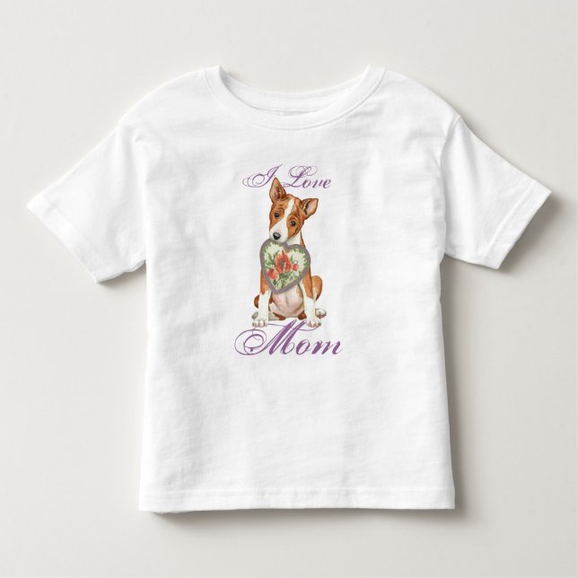 Basenji Heart Mum Toddler T-Shirt (Front)