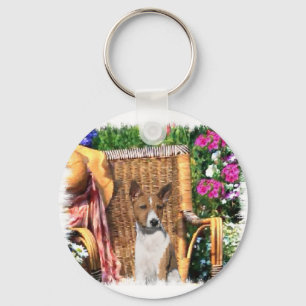 Basenji Lovers Art Gifts Key Ring