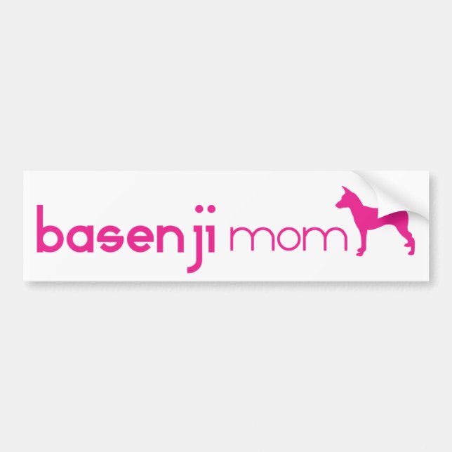 Basenji Mum Bumper Sticker (Front)