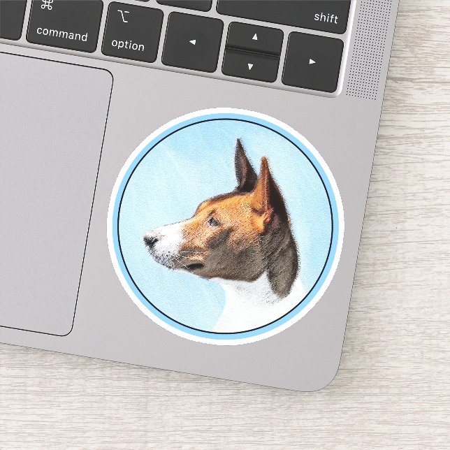 Basenji Painting - Cute Original Art (Detail)