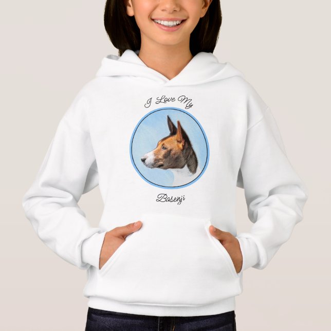 Basenji Painting - Cute Original Art (Front)