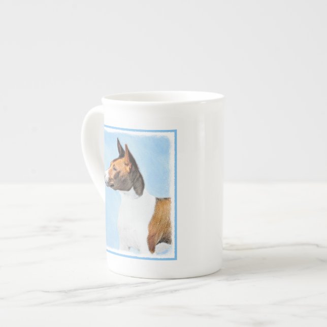 Basenji Painting - Cute Original Art Bone China Mug (Front Left)