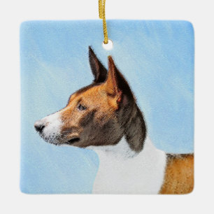 Basenji Painting - Cute Original Art Ceramic Ornament