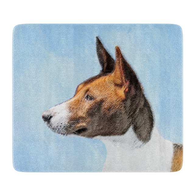 Basenji Painting - Cute Original Art Cutting Board (Front)