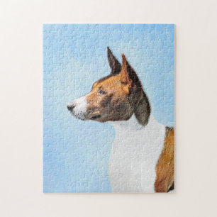 Basenji Painting - Cute Original Art Jigsaw Puzzle