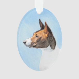 Basenji Painting - Cute Original Art Ornament