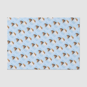 Basenji Painting - Cute Original Art Tissue Paper