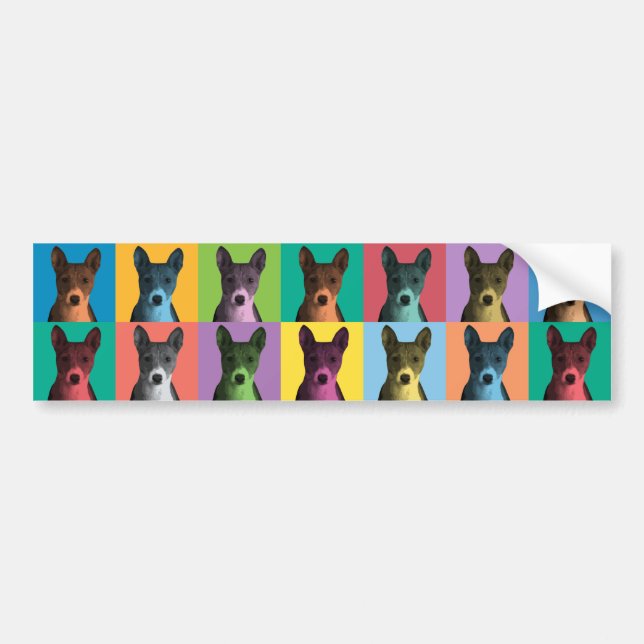Basenji Pop-Art Bumper Sticker (Front)