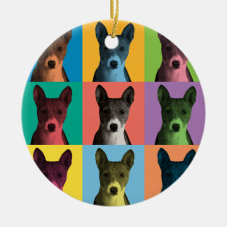 Basenji Pop-Art Ornament