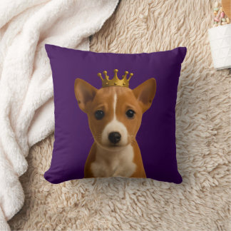 Basenji Puppy in Gold Crown Cute Cushion