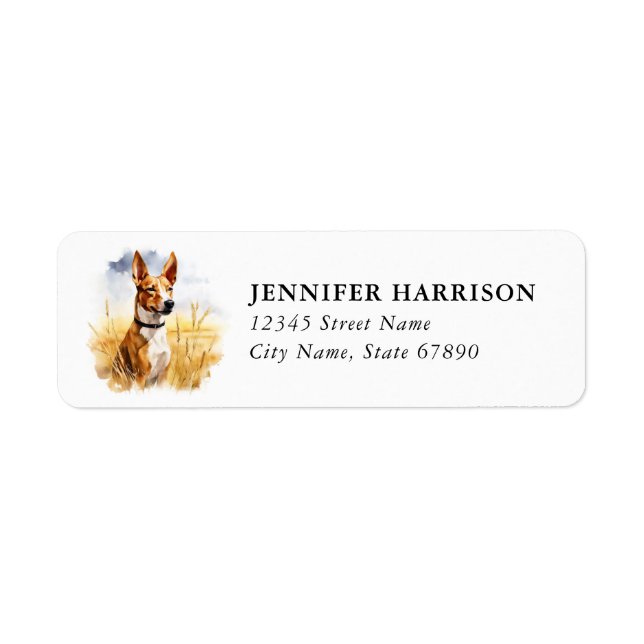 Basenji Return Address Label (Front)