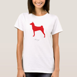 Basenji T-shirt (red silhouette)