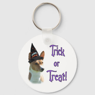 Basenji Trick Key Ring