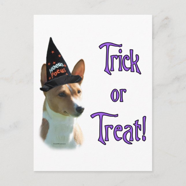 Basenji Trick Postcard (Front)
