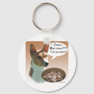Basenji Turkey Key Ring
