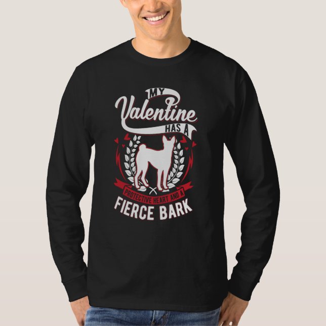Basenji Valentine's Day Congo Terrier Basenji  1 T-Shirt (Front)