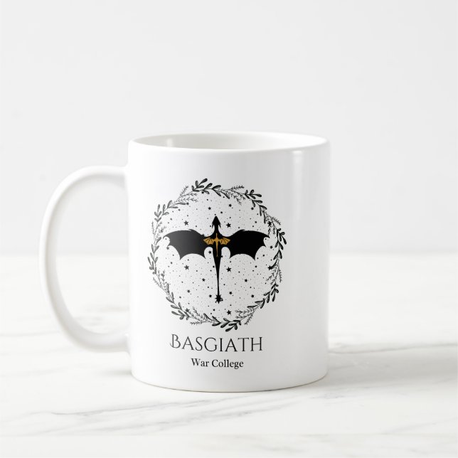 Basgiath College Mug, Fourth Wing Book Coffee Mug (Left)