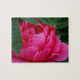 Bashful Pink Peony Jigsaw Puzzle