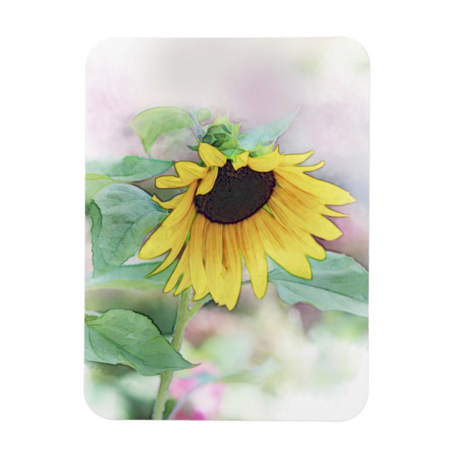 'Bashful Sunflower' Magnet (Vertical)