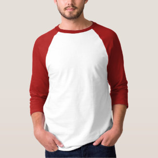 Basic 3/4 Sleeve Raglan T-Shirt White/Red