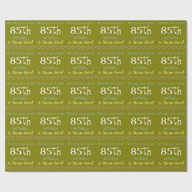 Basic 85th Birthday Wrapping Paper (Flat)