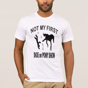 Basic American HorseShoes Blk Shoe an Pony T-Shirt