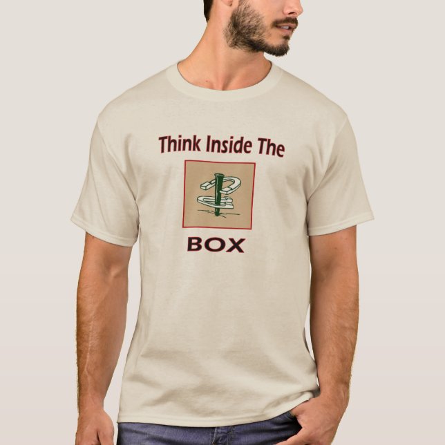 Basic American HorseShoes Tee-Think Inside the Box T-Shirt (Front)