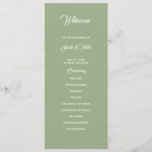 Basic and Elegant double side program card