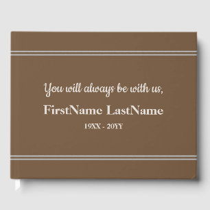 Basic and Elegant Memorial Guest Book