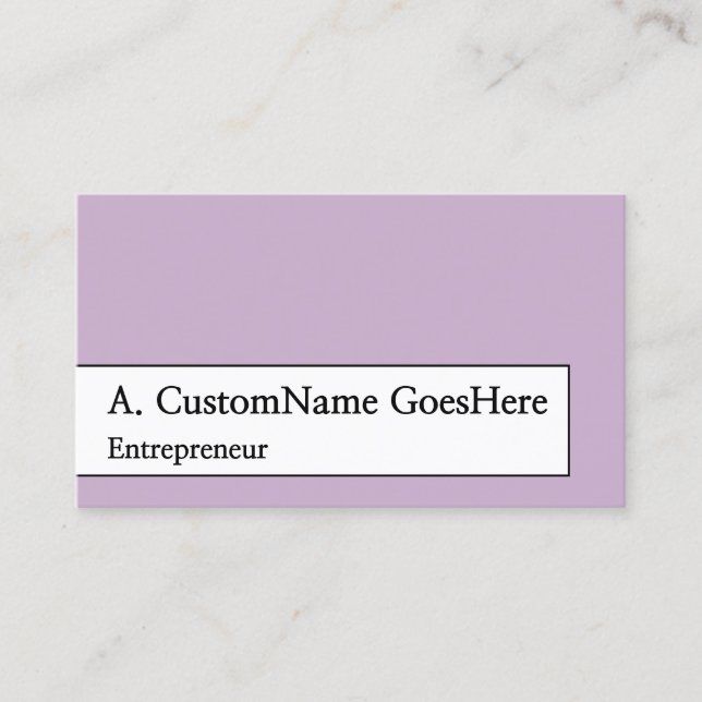 Basic and Plain Entrepreneur Business Card (Front)