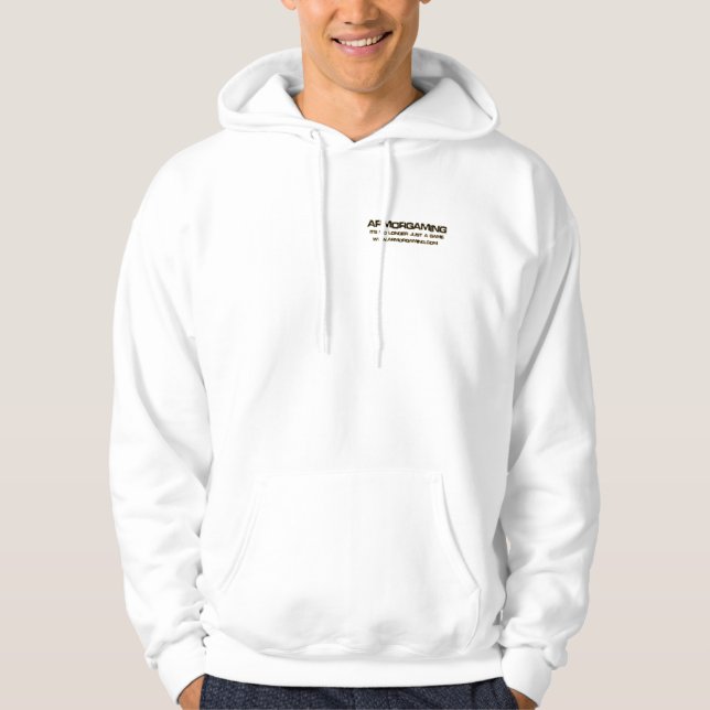 Basic ArmorGaming Hooded Sweatshirt, White Hoodie (Front)