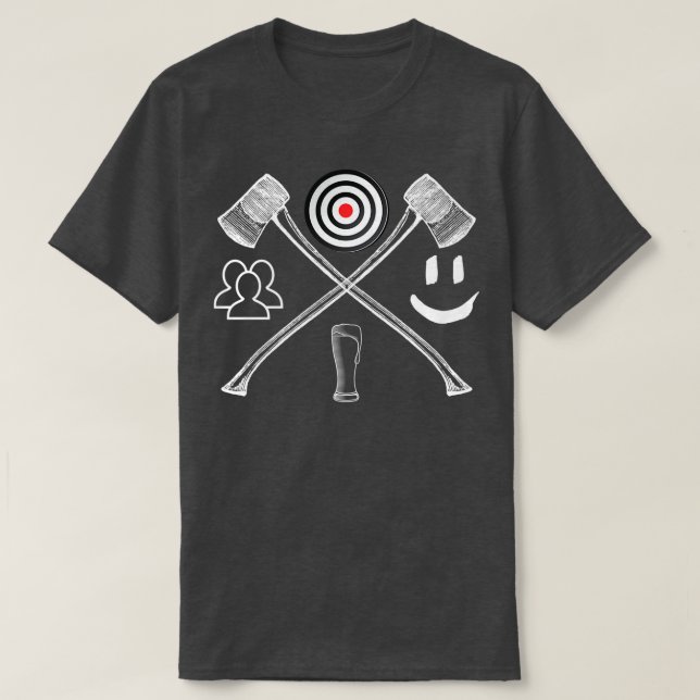 Basic Axe Throwing Components T-Shirt (Design Front)
